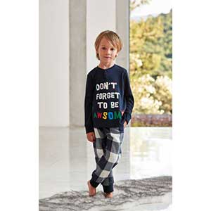 Children Pyzama For Boys With Long Sleeves & Long Pants Nautica