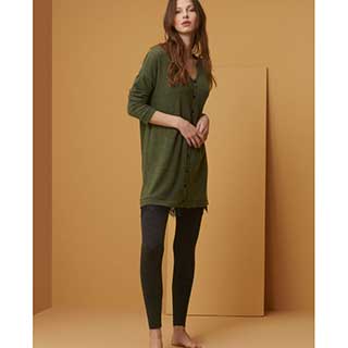 Women's Pyjama With Long Sleeves With Buttons, Pantyhose Catherine's