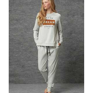 Women's Homewear Set With Long Sleeves & Long Pants Catherine's