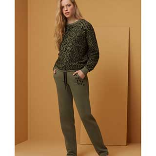 Women's Homewear Set With Long Sleeves & Long Pants Catherine's