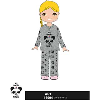 Children Pyjama For Girl With Long Sleeves & Long Pants Amelie