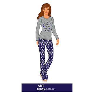 Women's Pyjama With Long Sleeves & Long Pants Amelie