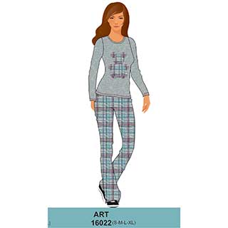 Women's Pyjama With Long Sleeves & Long Pants Amelie