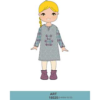 Children Nightgown For Girls With Long Sleeve And Buttons Amelie