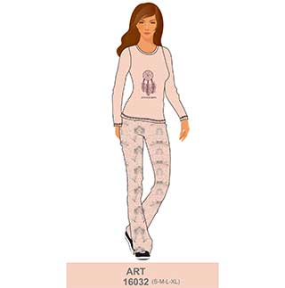 Women's Pyjama With Long Sleeves & Long Pants Amelie