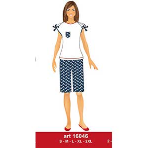 Women's Pyjama Short Sleeve & Capri Pants Amelie