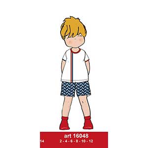 Boy's Pyjama With Short Sleeve & Short Pants Amelie