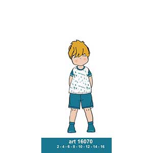 Πυτζάμα Παιδική Για Αγόρι Με Κοντό Μανίκι & Κοντό Παντελόνι Amelie