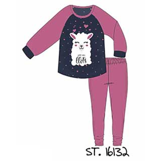 Children Pyjama For Girl With Long Sleeves & Long Pants Amelie