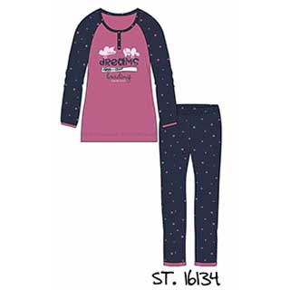 Women's Pyjama With Long Sleeve & Long Pants Amelie