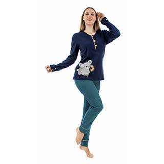 Women's Pyjama With Long Sleeve & Long Pants Amelie