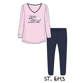 Women's Pyjama With Long Sleeve & Long Pants Amelie