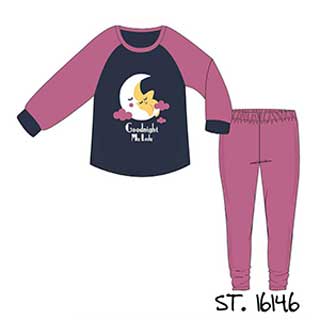 Children Pyjama For Girl With Long Sleeves & Long Pants Amelie