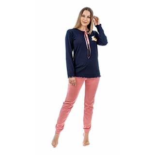 Women's Pyjama With Long Sleeve & Long Pants Amelie