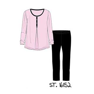 Women's Pyjama With Long Sleeve & Long Pants Amelie