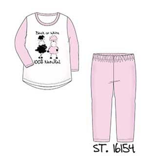 Children Pyjama For Girl With Long Sleeves & Long Pants Amelie