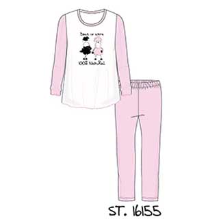 Women's Pyjama With Long Sleeve & Long Pants Amelie