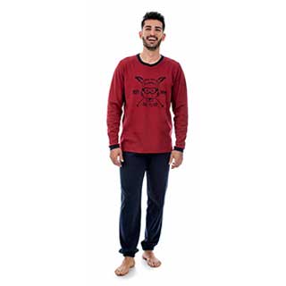 Men's Pyzama With Long Sleeves & Long Pants Baracuda