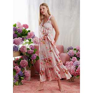 Women's Homewer Dress With Wide Strap Catherine's