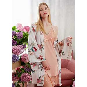 Women's Robe+Nightgown With Long Sleeveι Catherine's