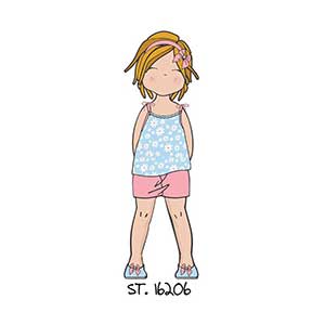 Girls Pyjama With Narrow Strap & Short Pants Amelie