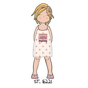 Girl's Nightgown With Narrow Strap Amelie