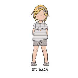 Girls Pyjama With Short Sleeve & Short Pants Amelie