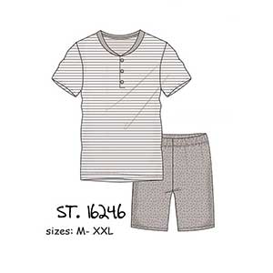 Men's Pyjama With Short Sleeve & Short Pants baracuda