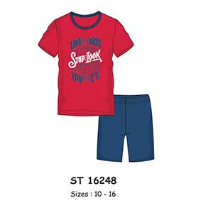 Children Pyzama For Boys With Short Sleeves & Short Pants Baracuda