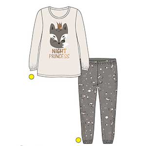 Children Pyjama For Girl With Long Sleeves & Long Pants Amelie