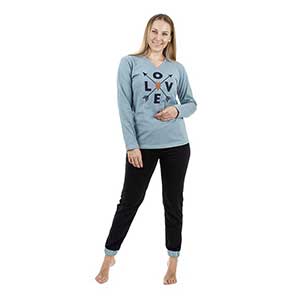 Women's Pyjama With Long Sleeve & Long Pants Amelie