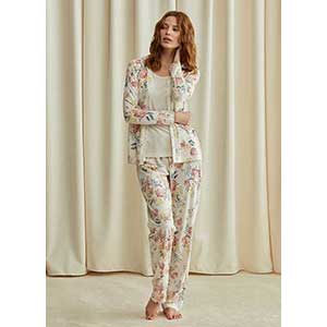 Women's Pyjama+Cardigan With Long Sleeves & Long Pants Catherine's
