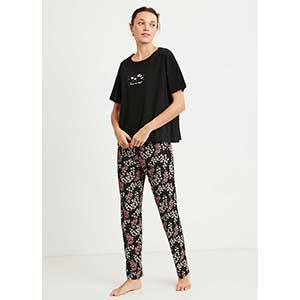 Women's Pyjama With Short Sleeves & Long Pants Catherine's