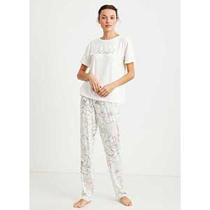 Women's Pyjama With Short Sleeves & Long Pants Catherine's