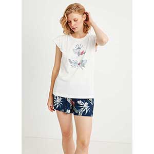 Women's Pyjama With Short Sleeve & Short Pants Catherine's