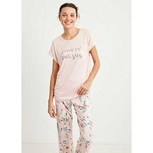 Women's Pyjama With Short Sleeves & Long Pants Catherine's