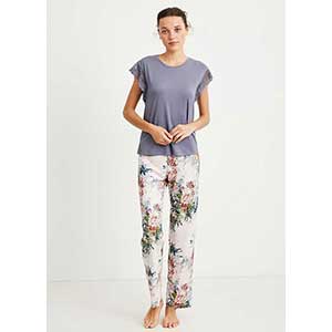 Women's Pyjama With Short Sleeves & Long Pants Catherine's