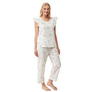 Pyjama Women's Short Sleeve Long Pants Catherine's
