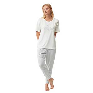 Pyjama Women's Short Sleeve Long Pants Catherine's