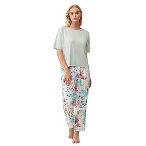 Pyjama Women's Short Sleeve Long Pants Catherine's