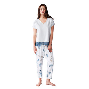 Pyjama Women's Short Sleeve Long Pants Catherine's