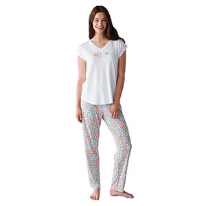 Pyjama Women's Short Sleeve Long Pants Catherine's