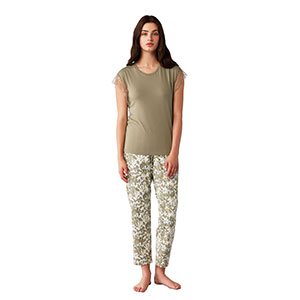 Pyjama Women's Short Sleeve Long Pants Catherine's