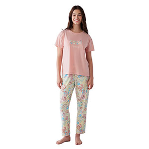 Pyjama Women's Short Sleeve Long Pants Catherine's