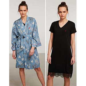 Women's Robe+Nightgown With Long Sleeve Nautica
