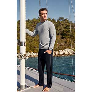 Men's Pyzama With Long Sleeves & Long Pants Nautica