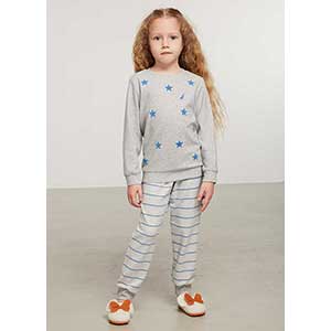 Children Pyjama For Girl With Long Sleeves & Long Pants Nautica