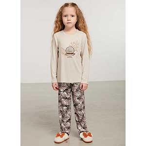 Children Pyjama For Girl With Long Sleeves & Long Pants Nautica