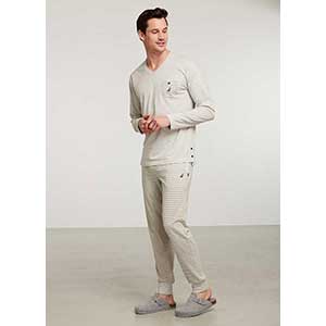 Men's Pyzama With Long Sleeves & Long Pants Nautica