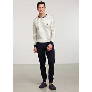 Men's Pyzama With Long Sleeves & Long Pants Nautica